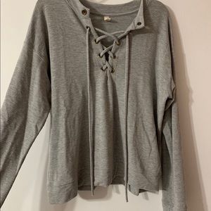 grey long sleeve